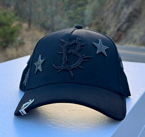 Black adjustable baseball cap - black,
